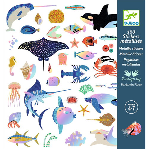 Stickers/gommettes métallisés - Océan | Djeco Stickers/gommettes métallisés - Océan | Djeco